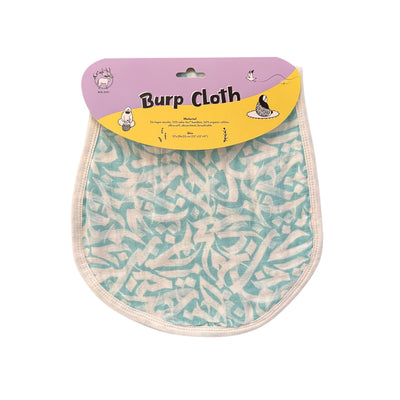 Calligraphy Burp Cloth - Teal