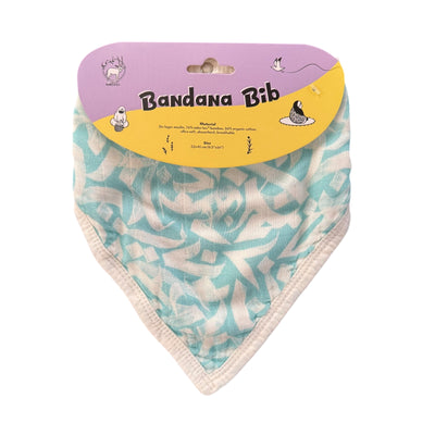 Calligraphy Bandana Bib - Teal